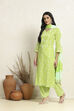 Grey Cotton Floral Printed Unstitched Suit Set image number 4