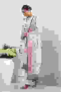 Beige Cotton Floral Printed Straight Suit Set image number 4