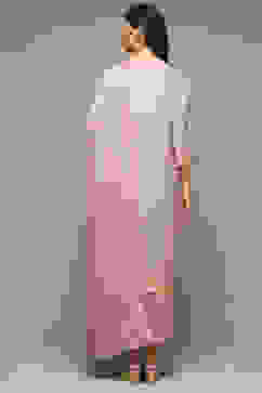 Lavender Cotton Straight Kurta Pants Suit Set image number 4