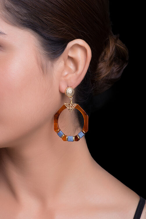 Smart Acrylic And Sky Blue Earrings image number 0