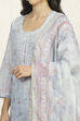 Light Pink Chanderi Unstitched Suit Set image number 2