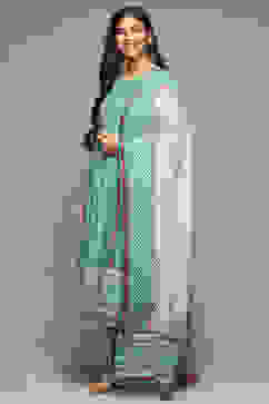 Sap Green Cotton Anarkali Kurta Churidar Suit Set image number 5