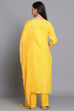 Yellow Unstitched dress material Suit Set image number 4