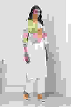 Beige Cotton Straight Suit Set image number 5