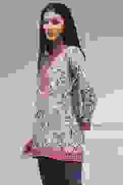 Beige Polyester Straight Printed Top image number 2