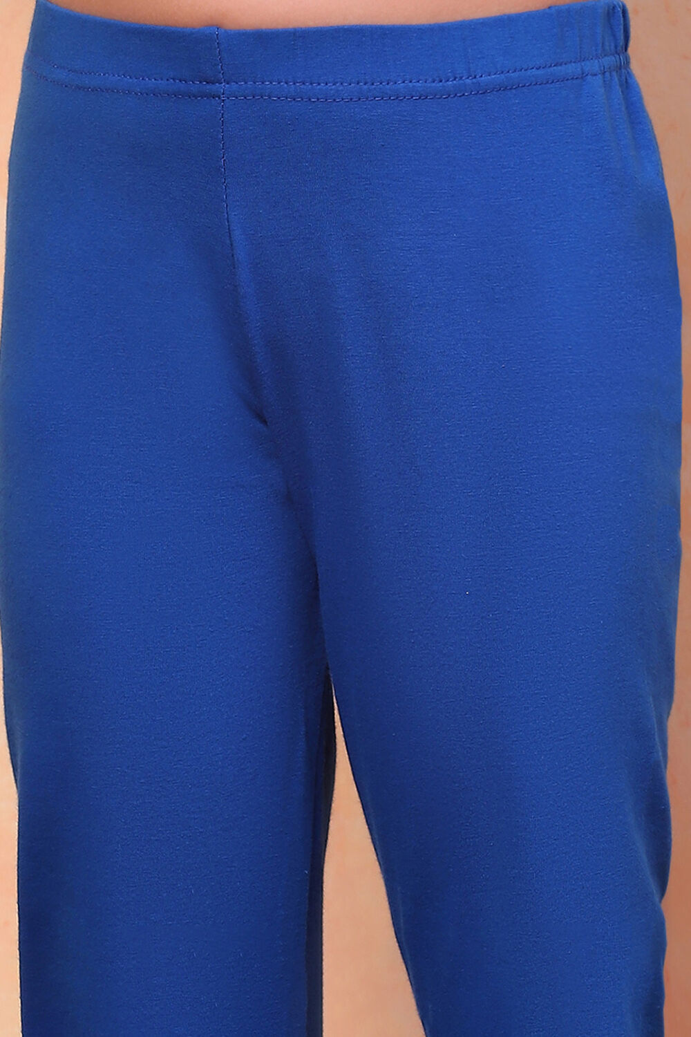 Blue Cotton Printed Tiered Festive Flared Suit Set image number 2