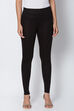 Moss Green Viscose Lycra Solid Leggings image number 0