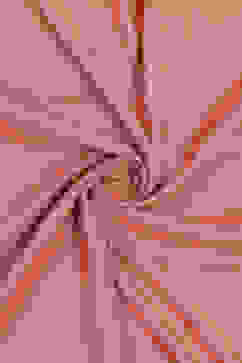 Peach Tissue Machine Embroidered Unstitched Suit Set image number 2