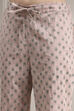 Purple Cotton Printed Embroidered Unstitched Suit Set image number 3
