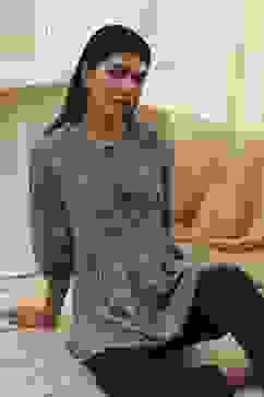 Teal Green Cotton Pleated A-Line Short Kurta image number 0