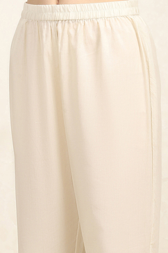 Peach Cotton Unstitched Suit Set image number 3