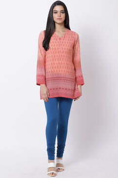 Blue Cotton Lycra Churidar image number 3