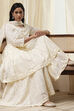 Off-White Cotton Metallic Flared Suit Set image number 0