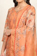 Orange Muslin Unstitched Suit Set image number 2