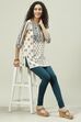 Camel Cotton Blend Solid Churidar image number 6