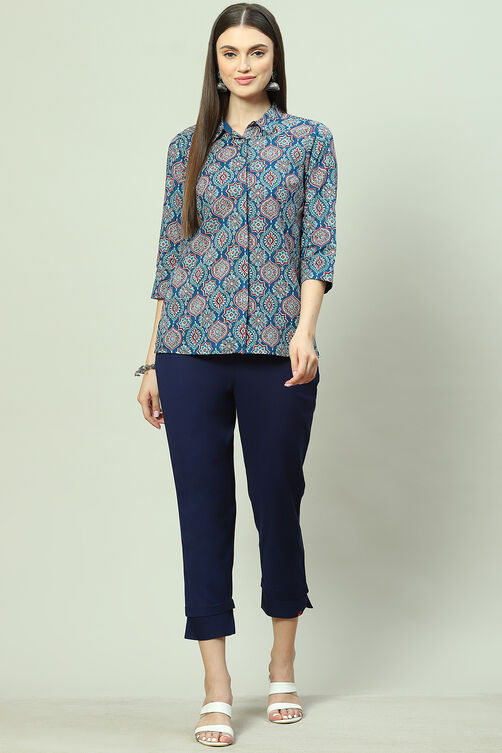 Grey Cotton Flax Pants image number 5
