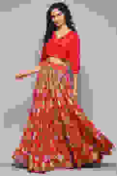 Fuchsia Rayon Printed 2 Piece Set image number 3