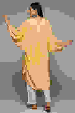 Yellow Rayon Straight Printed Kurta image number 2