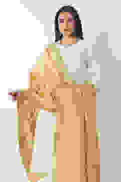 Gold Art Silk Dupatta image number 1