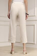 Off-White Cotton Blend Solid Pants image number 5