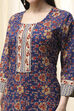 Gray Cotton Screen Print Unstitched Suit Set image number 2