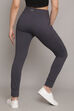 Charcoal Melange Knitted Cotton Blend Joggers image number 6