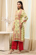 Green Printed Straight Kurta image number 2