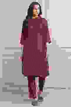 Red Poly Viscose Printed Kurta Set image number 6