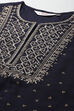 Maroon Art Silk Straight Kurta Pants Suit Set image number 1