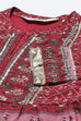 Cherry Flared Art Silk Printed Dress image number 1
