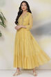 Mustard Poly Cotton Fusion Dress