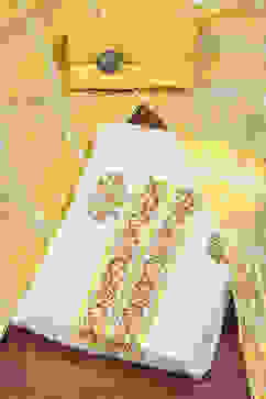 Mustard Yellow Cotton Hand Block Print Unstitched Suit Set image number 0