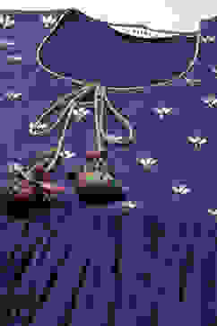 Blue Cotton Anarkali Kurta Palazzo Suit Set image number 1