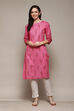 Green Cotton Straight Printed Kurta image number 0