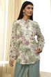 Pastel Green Floral Printed Short Kurta image number 5