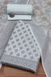 Beige Cotton Printed Embroidered Unstitched Suit Set image number 0