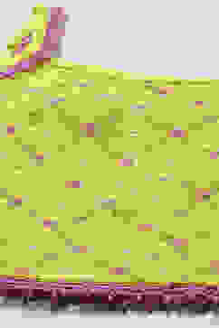 Lime Yellow Lehenga with Strappy Blouse & Cascade Dupatta image number 1