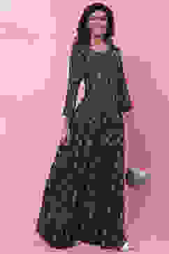 Dark Green Rayon Fusion Dress image number 4