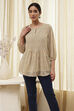 Beige Straight Kurta image number 5