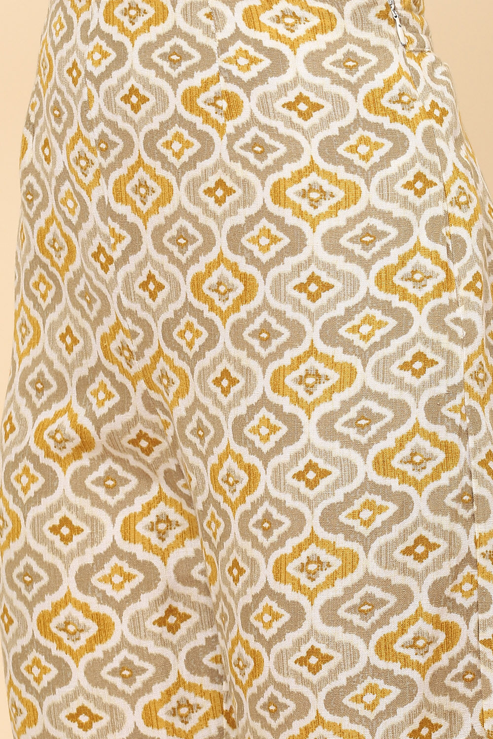 Mud Ochre Rayon Fusion Printed Kurta Set image number 2