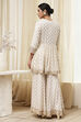 Ivory Viscose Straight Suit Set image number 3