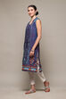 Indigo Cotton Printed Short Kurti image number 2