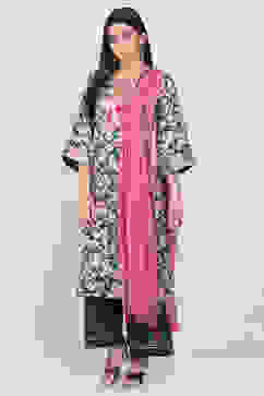 Navy Blue Cotton Straight Kurta Palazzo Suit Set image number 0