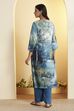 Beige Rayon Slub Straight Kurta Pants Set image number 5