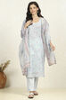 Light Pink Chanderi Unstitched Suit Set image number 1