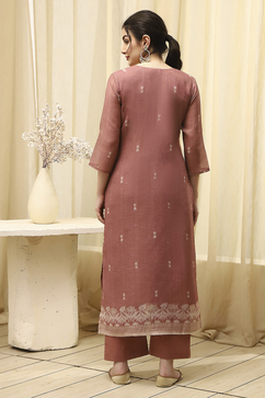 Coral Tissue Jamdani Unstitched Suit Set image number 5