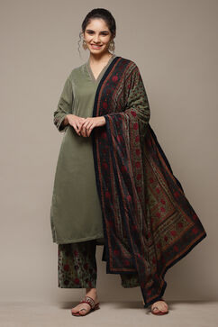 Jade Green Art Silk Straight Kurta Palazzo Suit Set image number 1