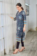 Rust Art Silk Flared 2 Piece Set image number 0