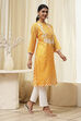 Coral Polyester Straight Kurta image number 4
