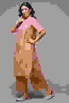 Coral Viscose Straight Printed 2 Piece Set image number 3